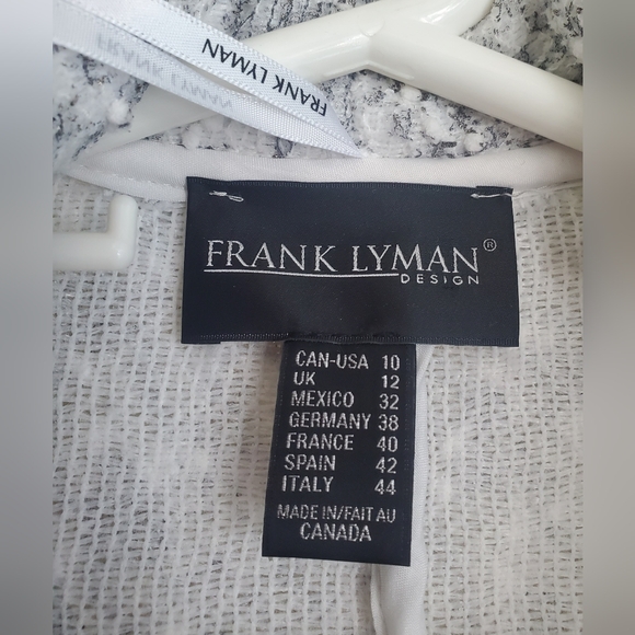 Frank Lyman Double Wire Collar Square Button Swiss Dot Sequin Cocktail Jacket - Picture 6 of 17